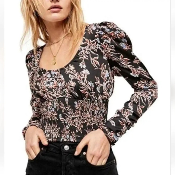 Free People Santiago Print Blouse - Picture 1 of 9